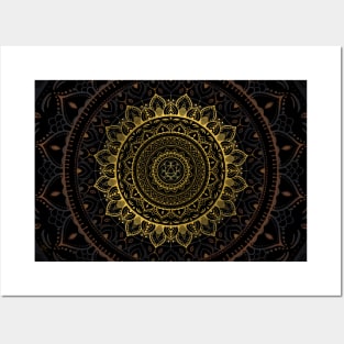 Gold Zen Mandala Posters and Art